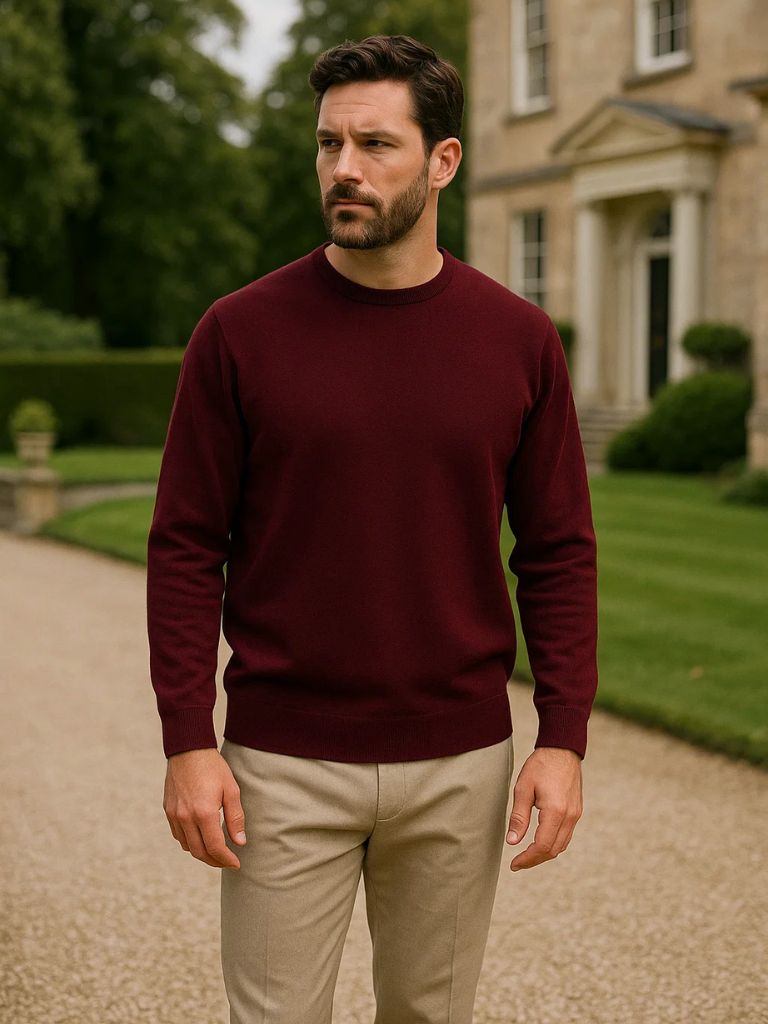 Crew Neck Knitwear Pullover Sweater - Cross & Crown - Cross & Crown