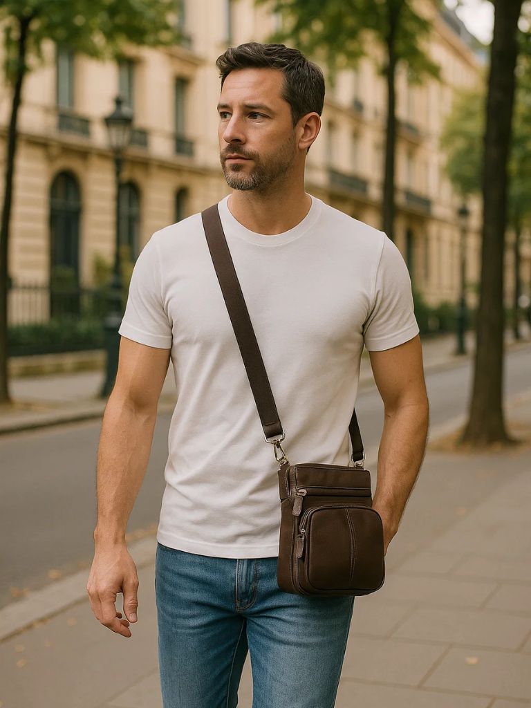 Crossbody Leather Shoulder Bag - Cross & Crown - Cross & Crown