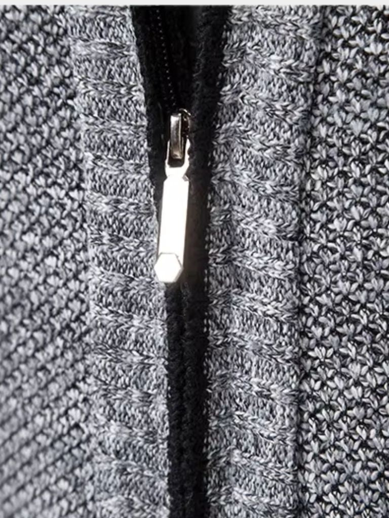 Elegant Full - Zip Sweater Vest - Cross & Crown - Cross & Crown