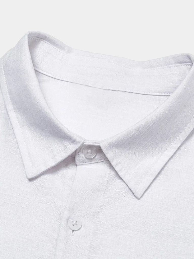 Essential Linen Casual Shirt - Cross & Crown - Cross & Crown