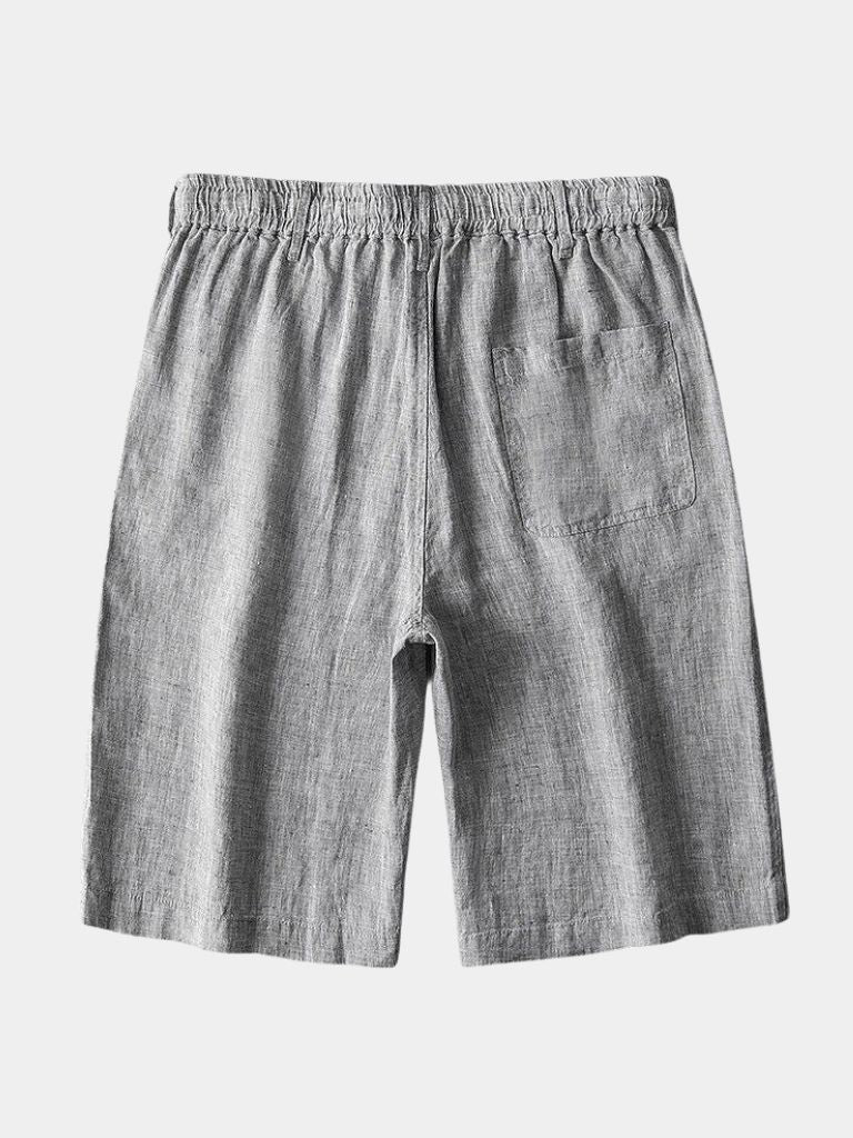 Gris Mariner Linen Shorts - Cross & Crown - Cross & Crown