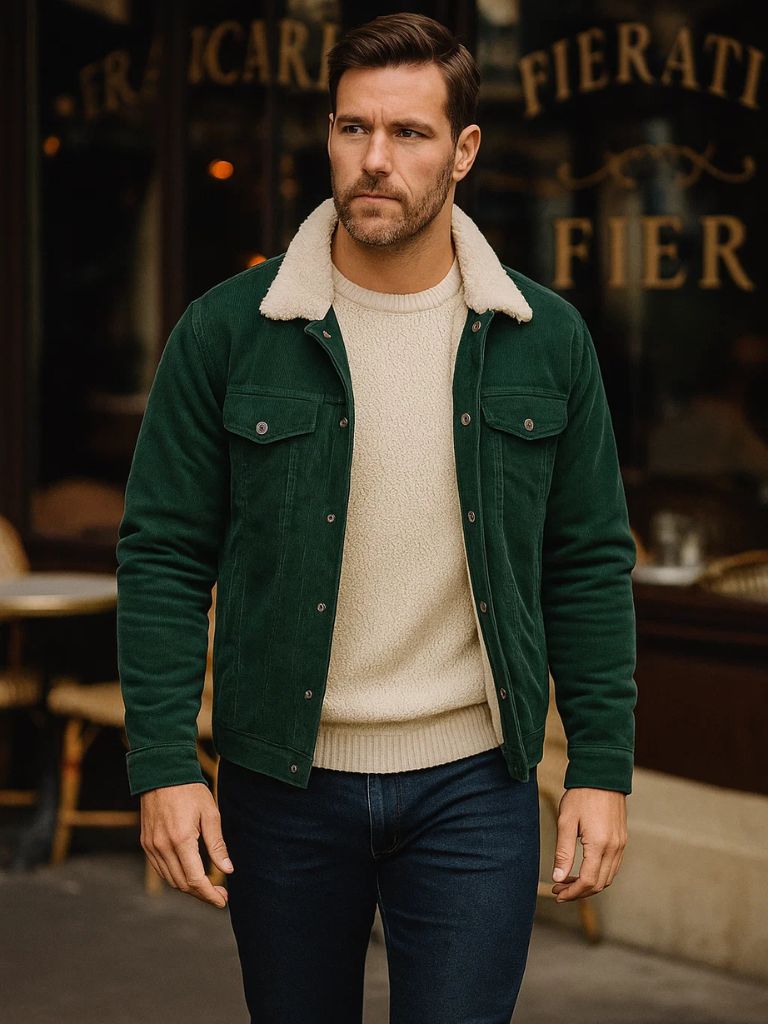 Heritage Corduroy Sherpa Jacket - Cross & Crown - Cross & Crown