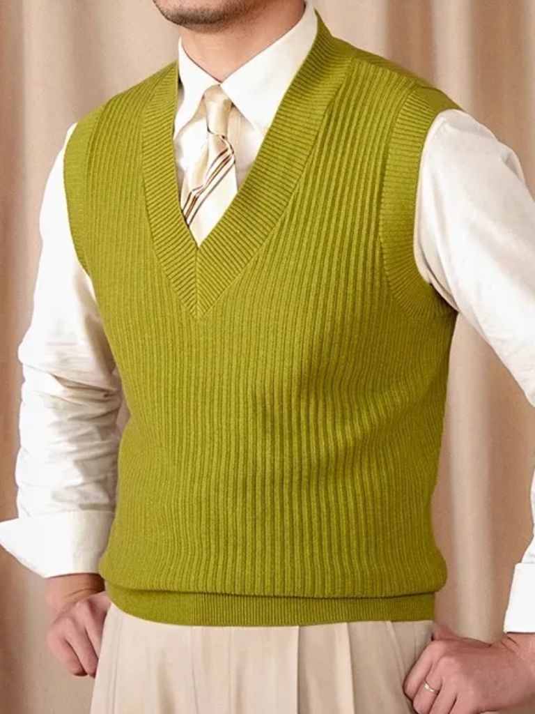 Knit Vest Waistcoat - Cross & Crown - Cross & Crown