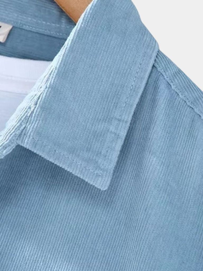 Linen Classic Blue Shirt - Cross & Crown - Cross & Crown