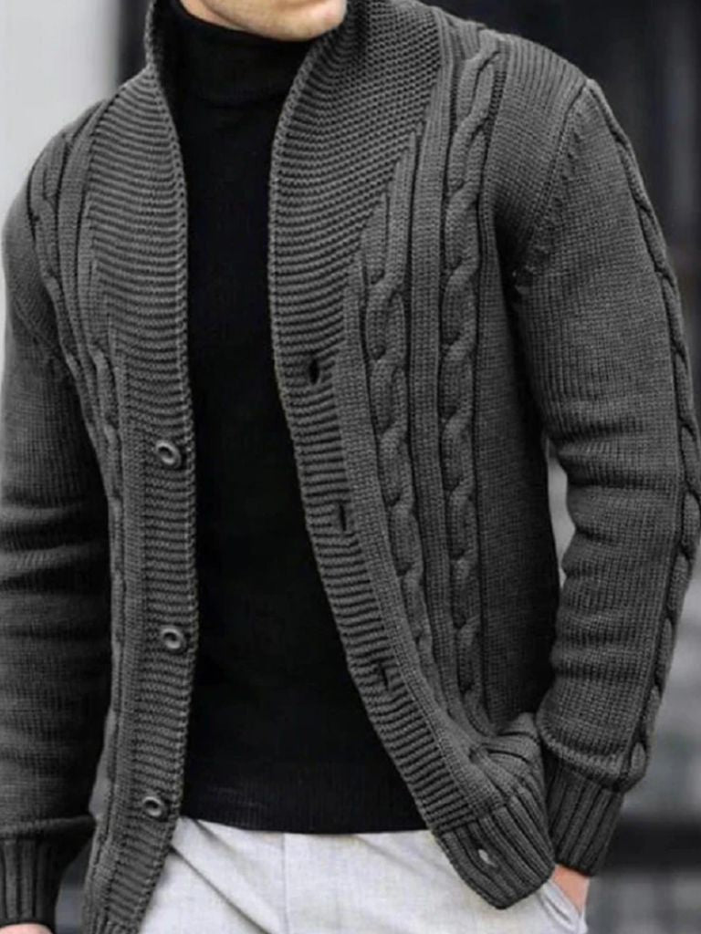 Men's Elegant Knit Cardigan - Cross & Crown - Cross & Crown