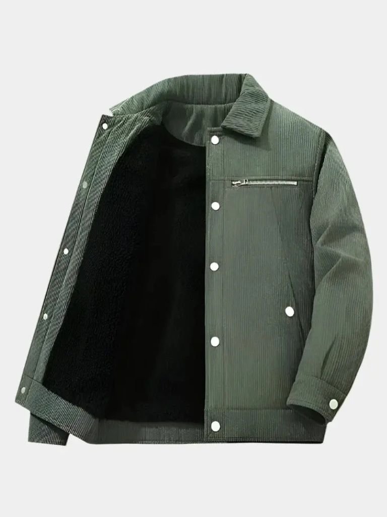 Minimalist Corduroy Sherpa Jacket - Cross & Crown - Cross & Crown