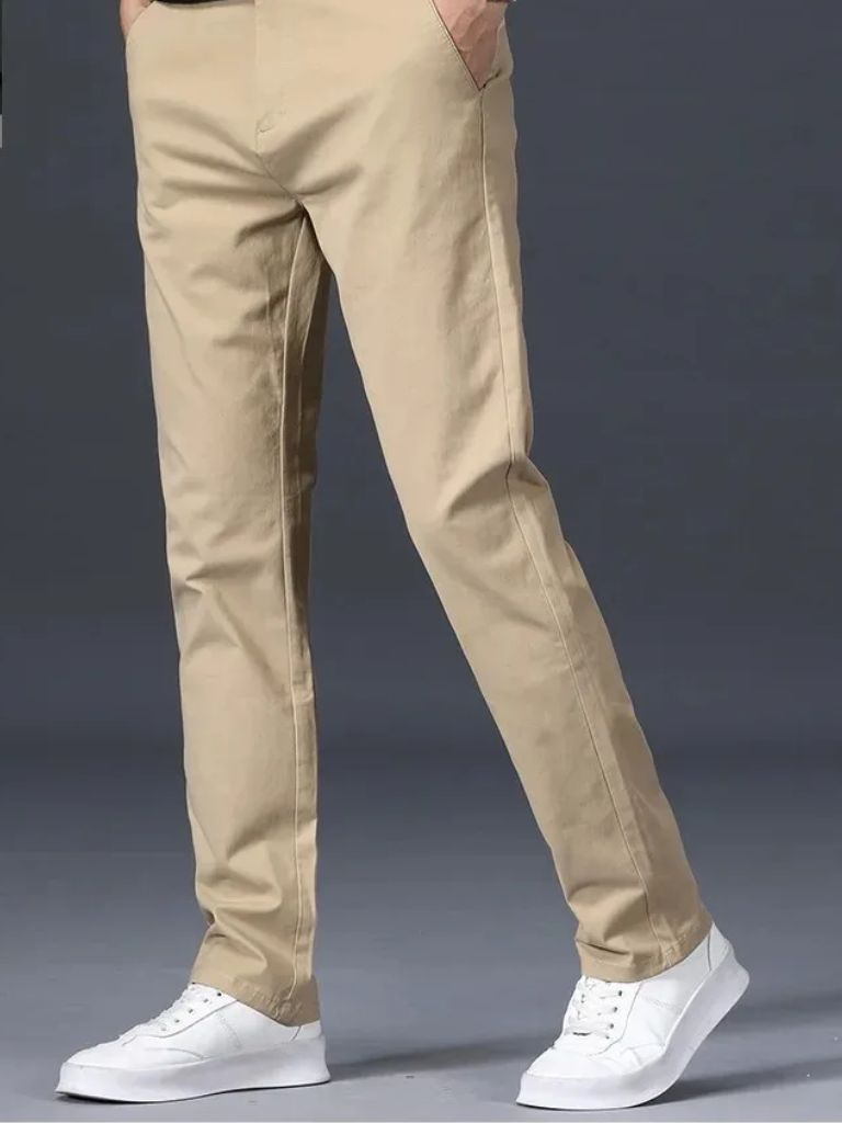 Minimalist Straight Trousers - Cross & Crown - Cross & Crown