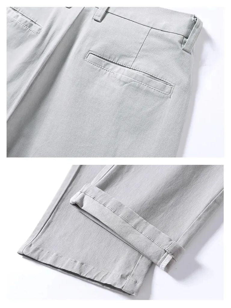 Minimalist Straight Trousers - Cross & Crown - Cross & Crown