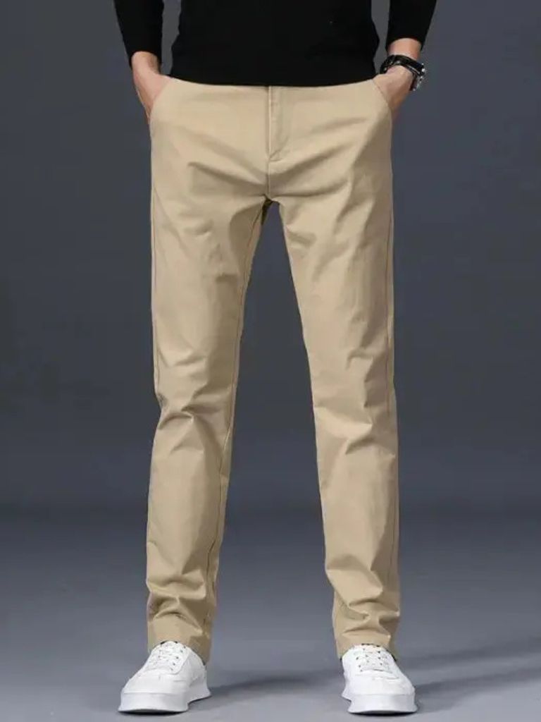 Minimalist Straight Trousers - Cross & Crown - Cross & Crown
