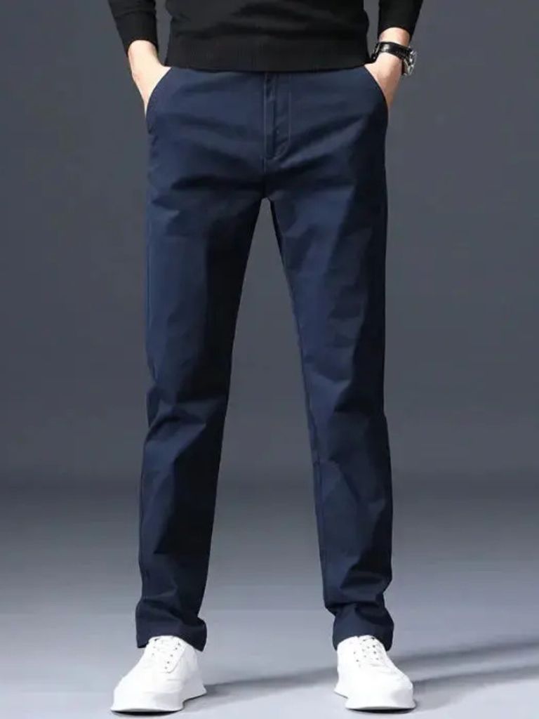 Minimalist Straight Trousers - Cross & Crown - Cross & Crown