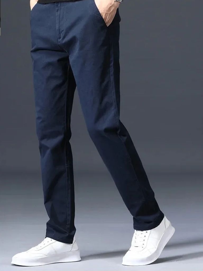 Minimalist Straight Trousers - Cross & Crown - Cross & Crown
