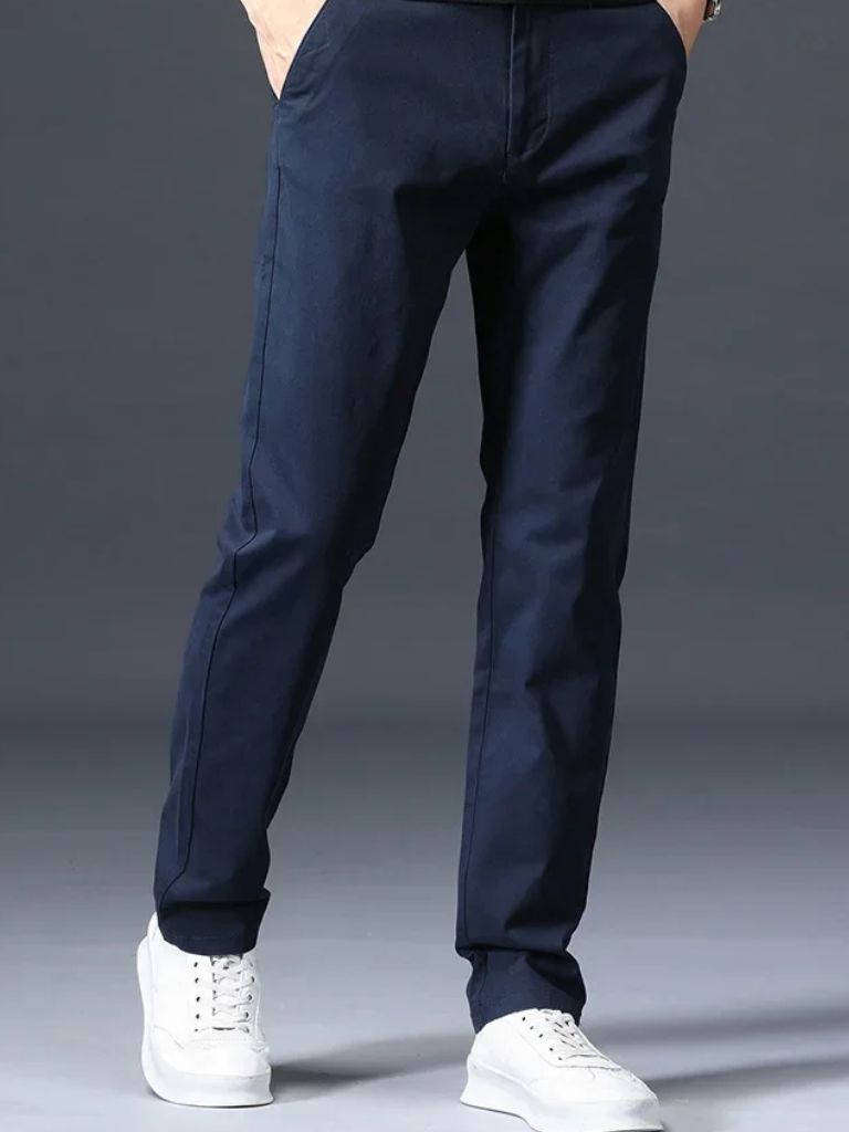 Minimalist Straight Trousers - Cross & Crown - Cross & Crown