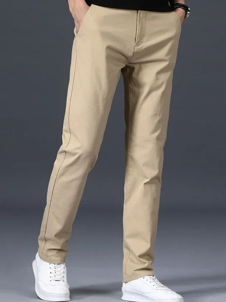 Minimalist Straight Trousers - Cross & Crown - Cross & Crown