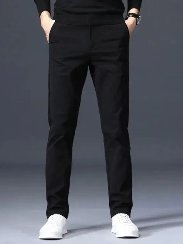 Minimalist Straight Trousers - Cross & Crown - Cross & Crown