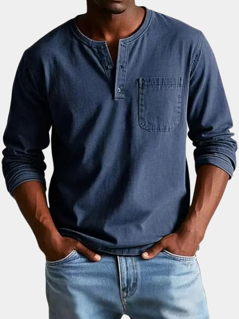 Nash Henley Long Sleeve Shirt – Cross & Crown - Cross & Crown