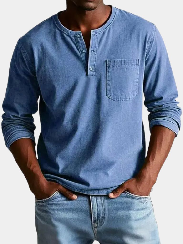 Nash Henley Long Sleeve Shirt – Cross & Crown - Cross & Crown