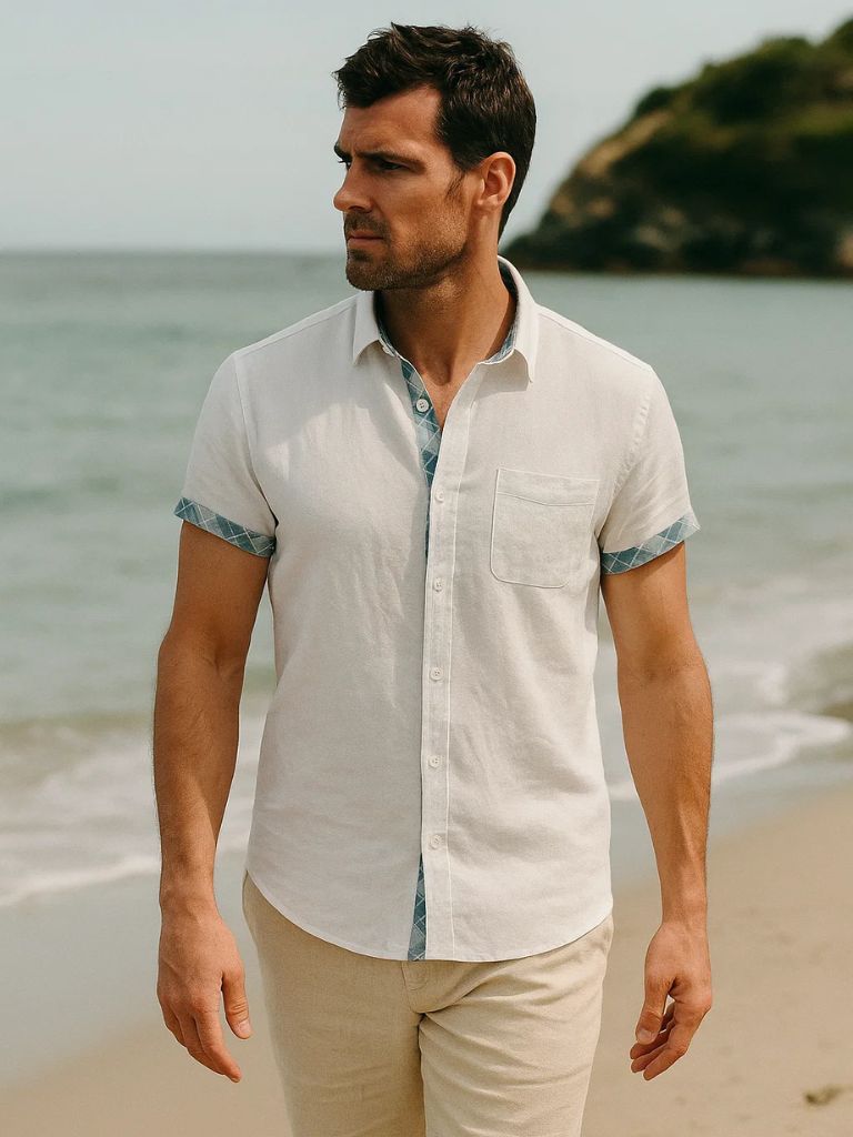 Ocean Detail Casual Shirt - Cross & Crown - Cross & Crown