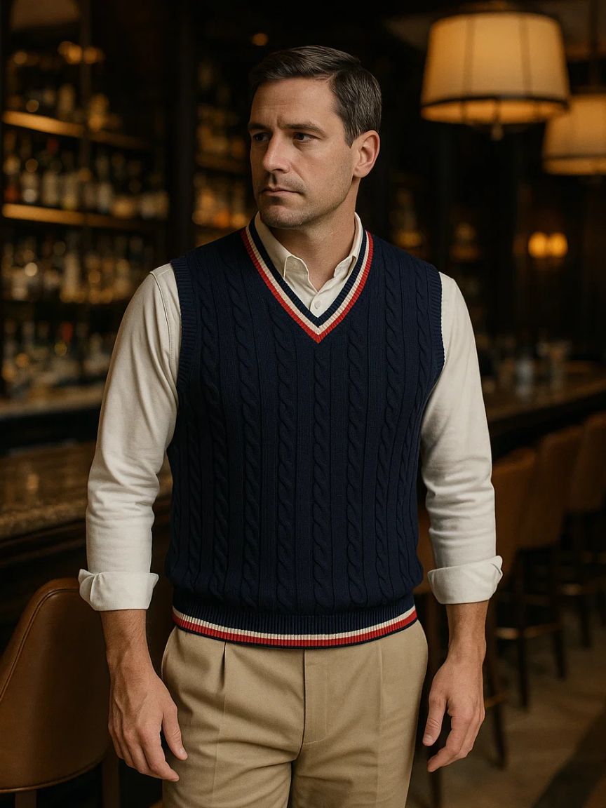 Old Money Essential Knit Vest - Cross & Crown - Cross & Crown