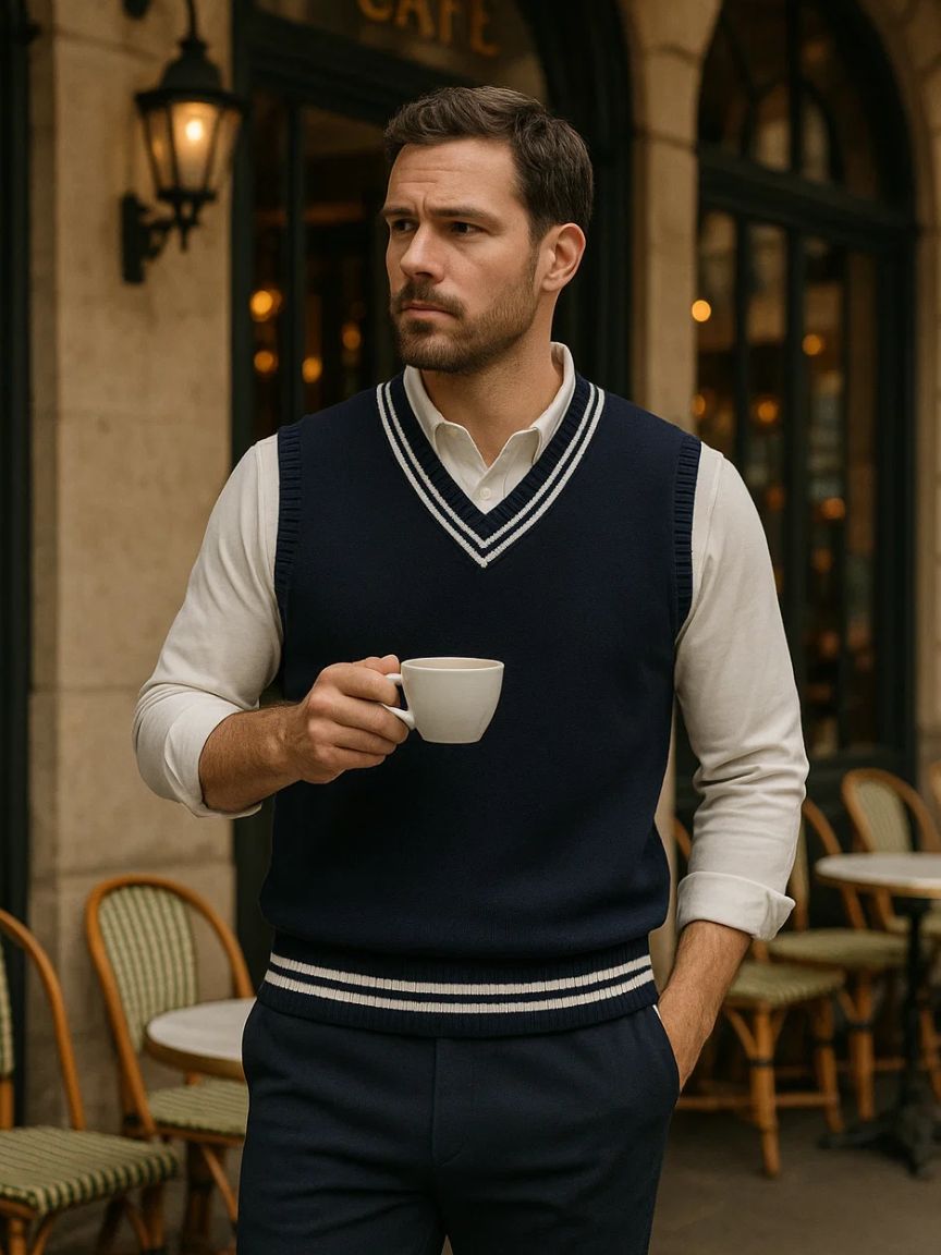Old Money Essential Knit Vest - Cross & Crown - Cross & Crown