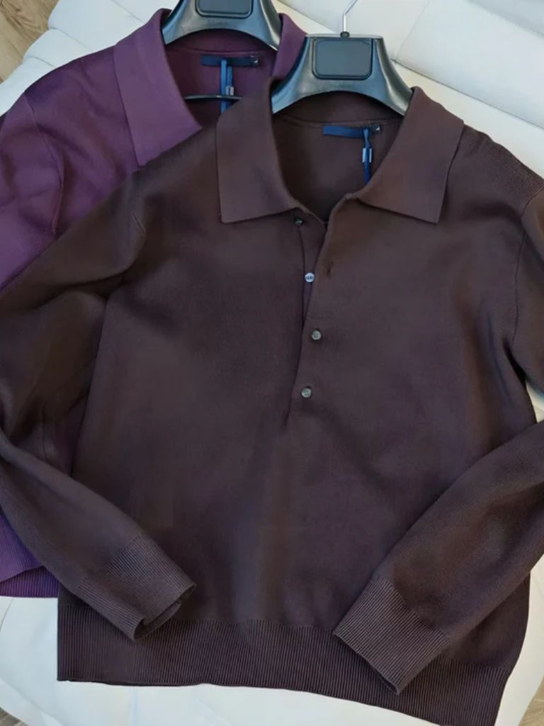 Old Money Knit Polo Sweater - Cross & Crown - Cross & Crown