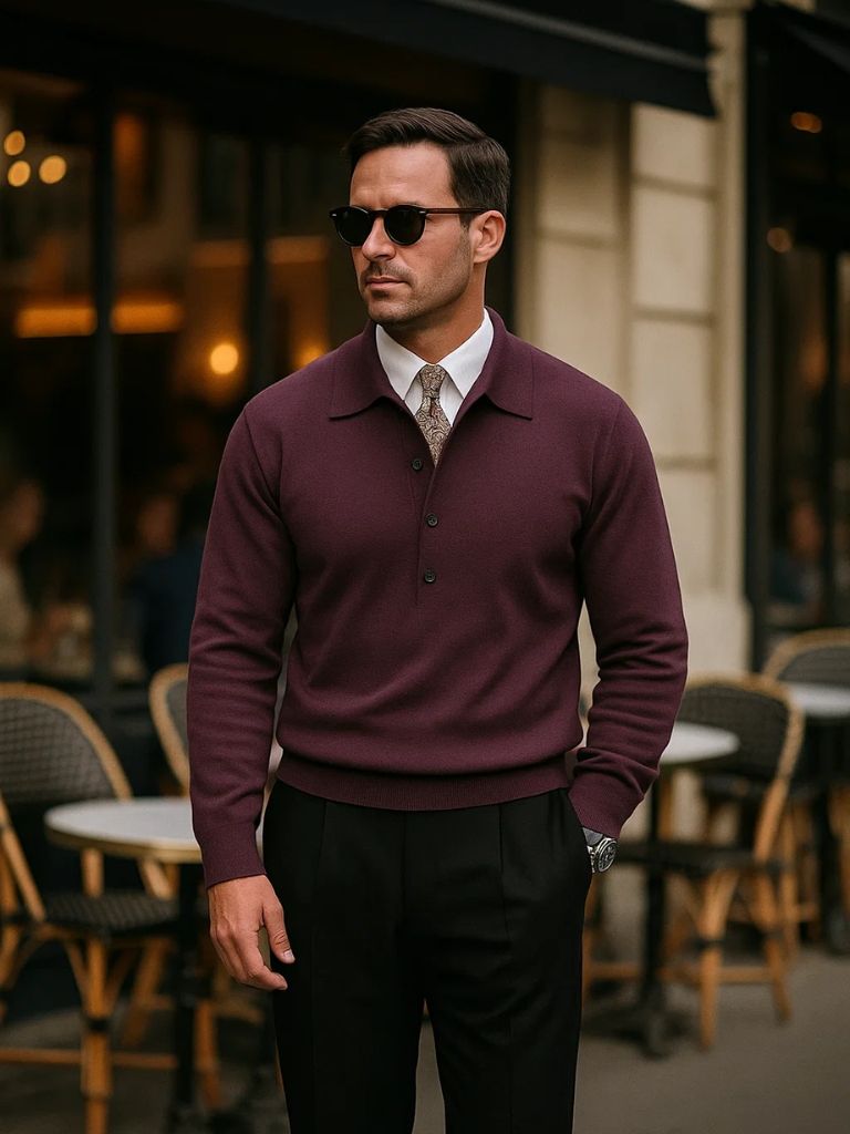 Old Money Knit Polo Sweater - Cross & Crown - Cross & Crown