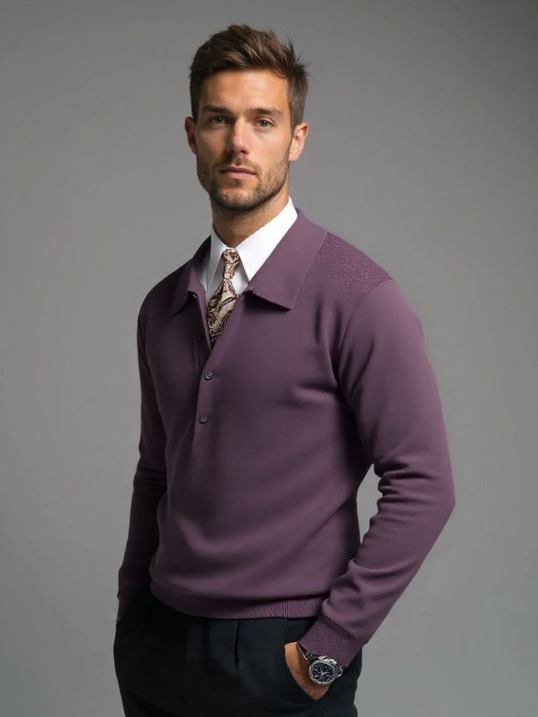 Old Money Knit Polo Sweater - Cross & Crown - Cross & Crown