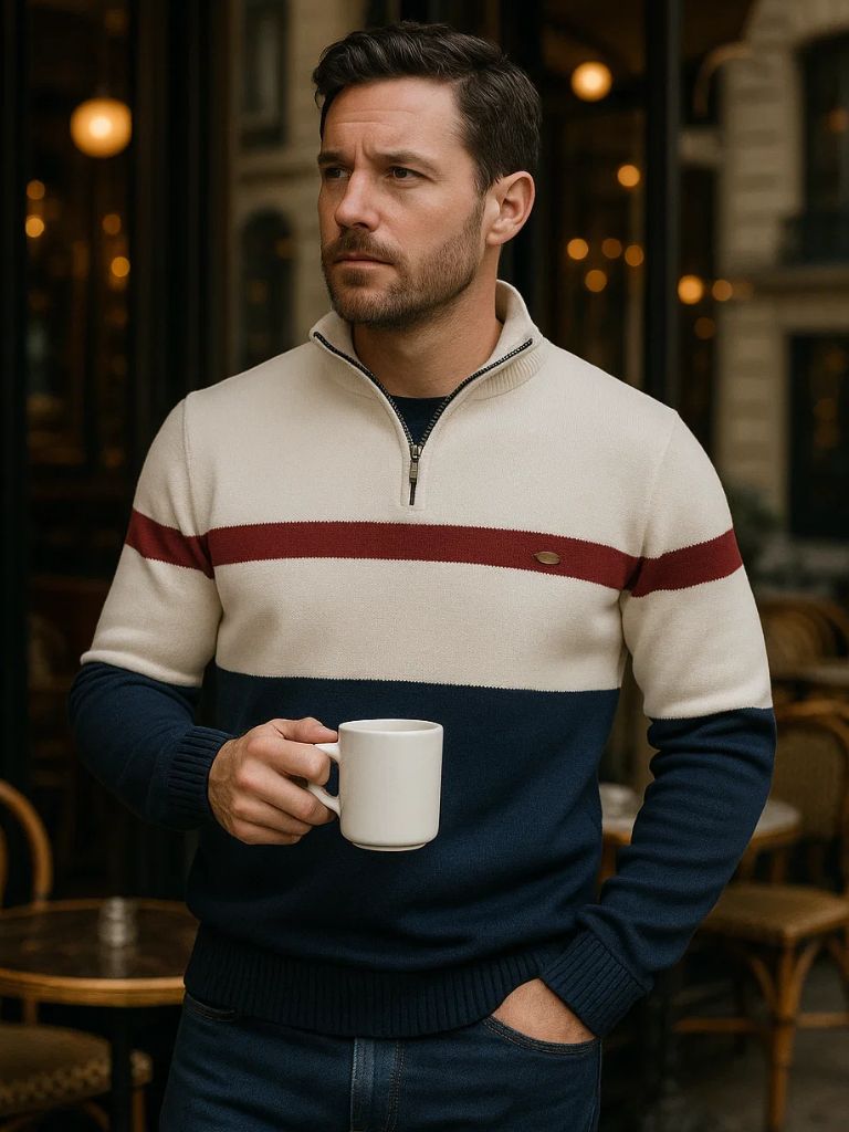Quarter - Zip Jumper Sweater - Cross & Crown - Cross & Crown