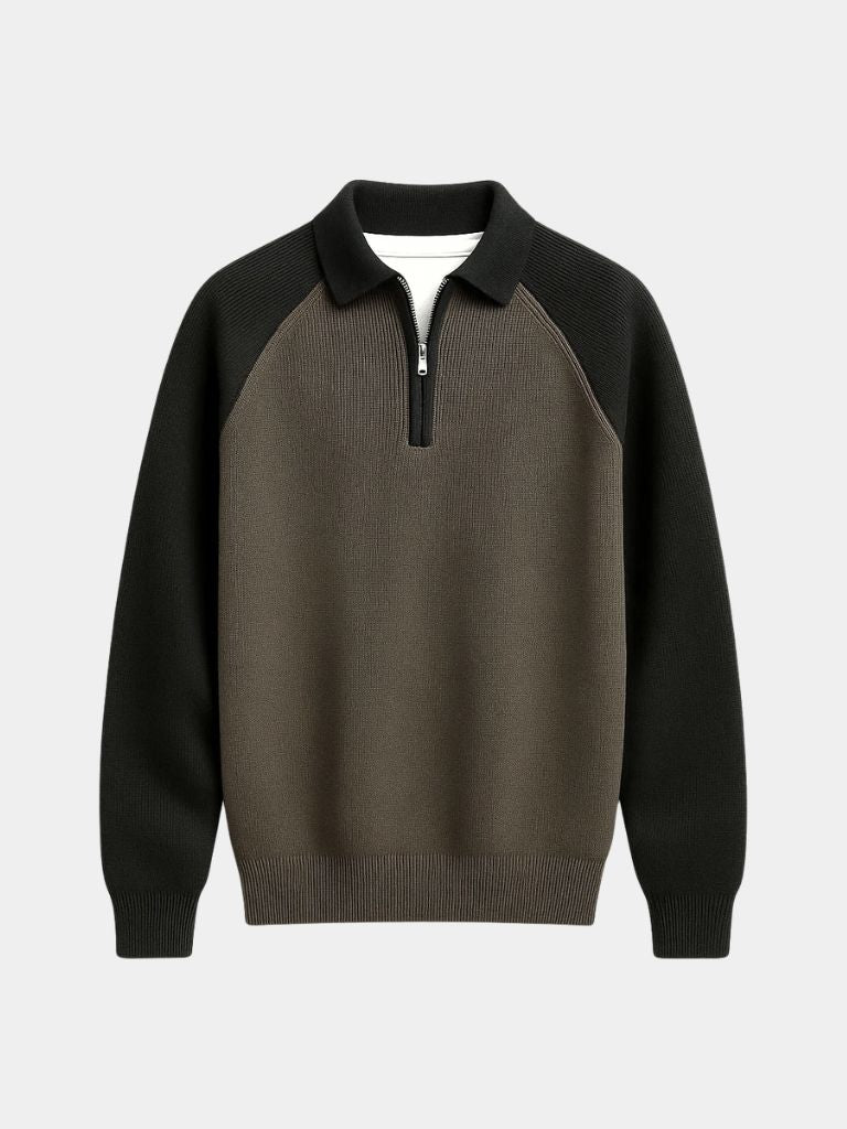Raglan Quarter Zip Sweater - Cross & Crown - Cross & Crown