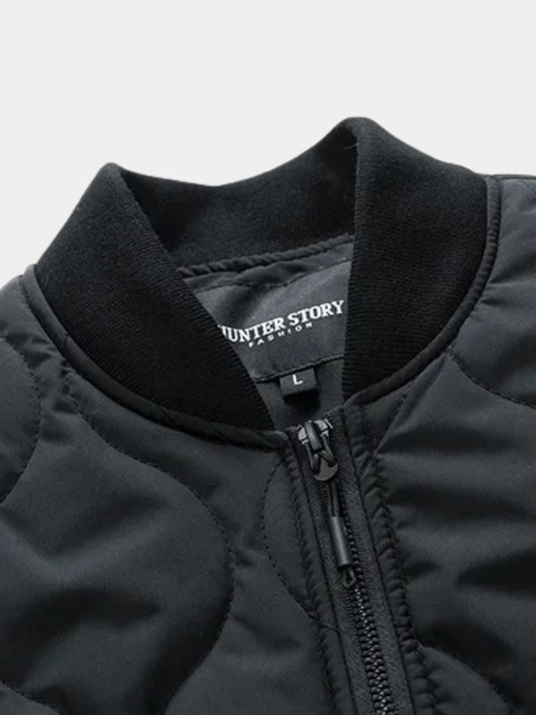 Sherpa Sleeves Padded Bomber Jacket - Cross & Crown - Cross & Crown