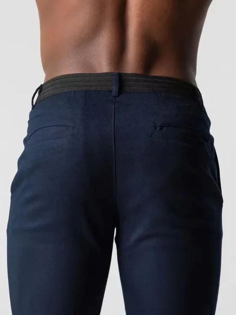 Stretchy Slim Trousers - Cross & Crown - Cross & Crown