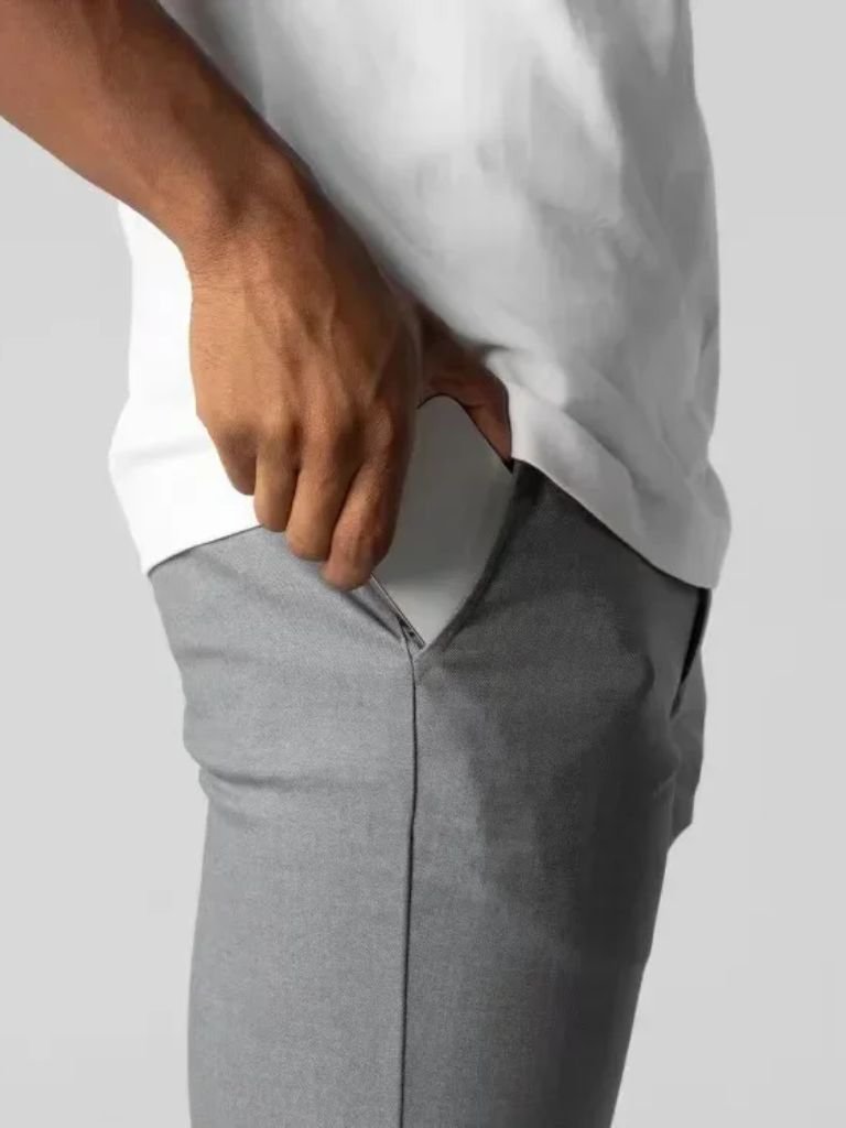 Stretchy Slim Trousers - Cross & Crown - Cross & Crown