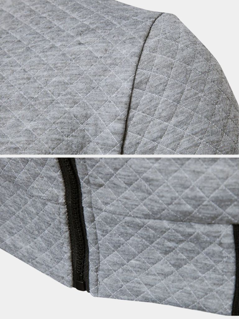 Textured Casual Bomber Jacket - Cross & Crown - Cross & Crown