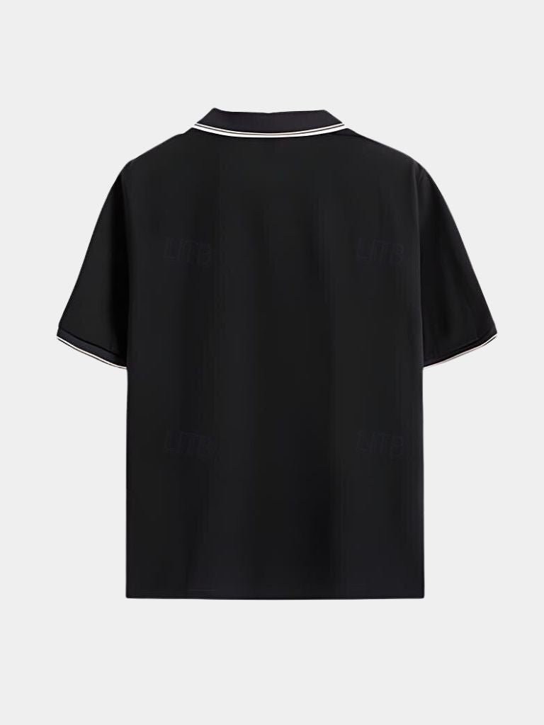 Timeless Black V - Neck Polo - Cross & Crown - Cross & Crown