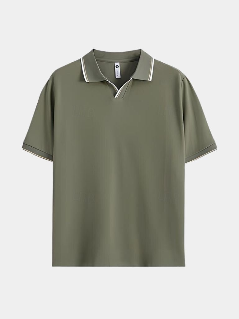 Timeless Black V - Neck Polo - Cross & Crown - Cross & Crown