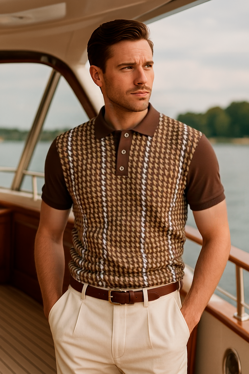 Old Money Aesthetic Polo Shirt - Cross & Crown
