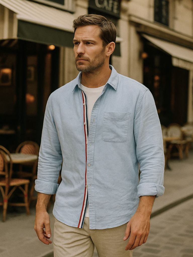 Vince Linen Shirt - Cross & Crown - Cross & Crown