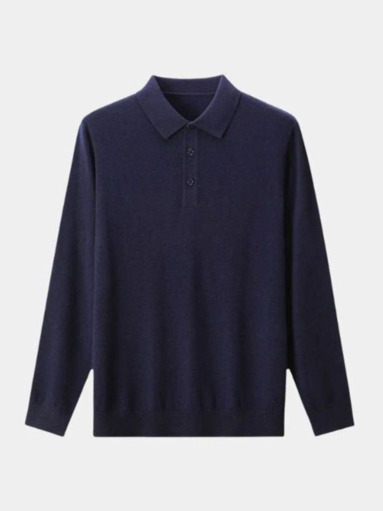 Wool Knit Button Up Polo Pullover - Cross & Crown - Cross & Crown