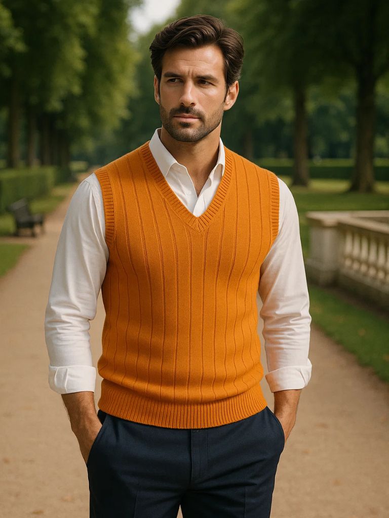 100% Merino Wool Pullover Sweater Vest - Cross & Crown - Cross & Crown
