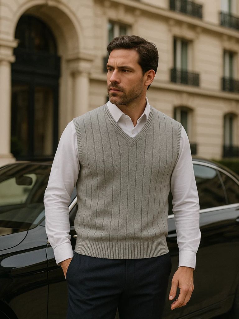 100% Merino Wool Pullover Sweater Vest - Cross & Crown - Cross & Crown