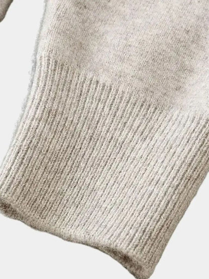 100% Merino Wool V Neck Knitwear Cardigan Sweater - Cross & Crown - Cross & Crown