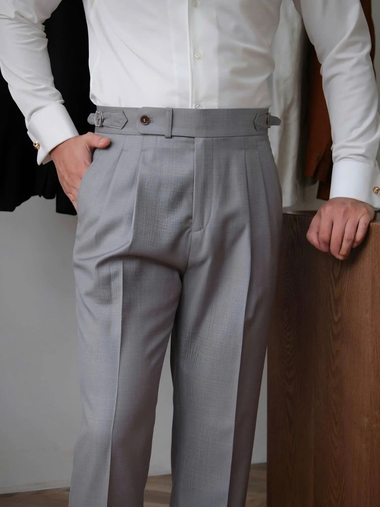 Classic Genova Sidetab Trousers - Cross & Crown