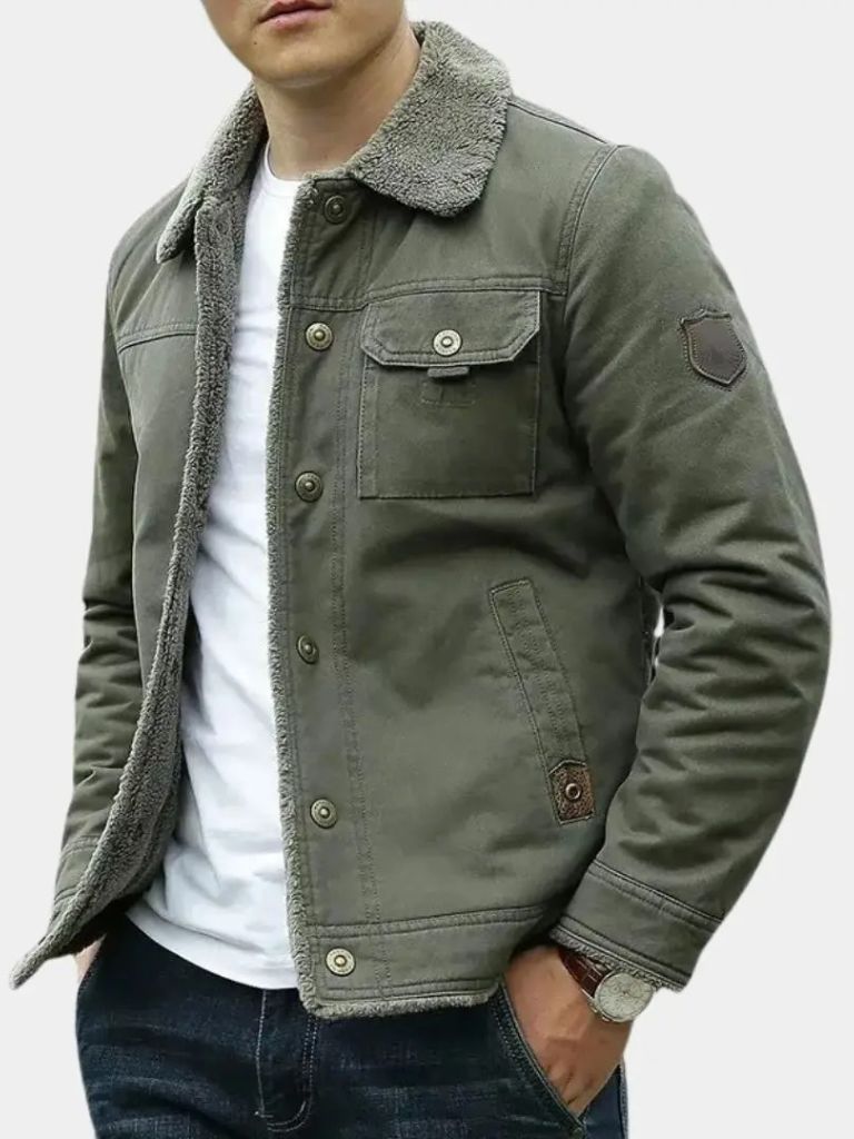 Vintage Military Aviator Jacket - Cross & Crown