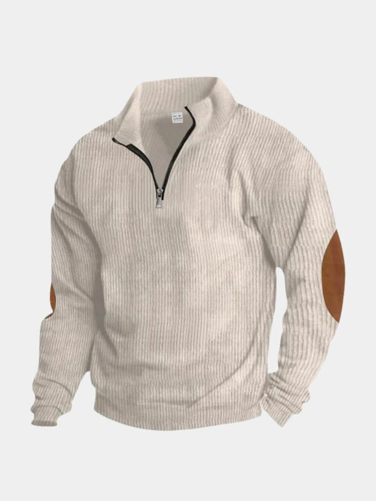 Quarter Zip Corduroy Pullover - Cross & Crown