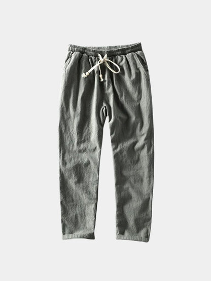 Azure Coast Linen Trousers - Cross & Crown