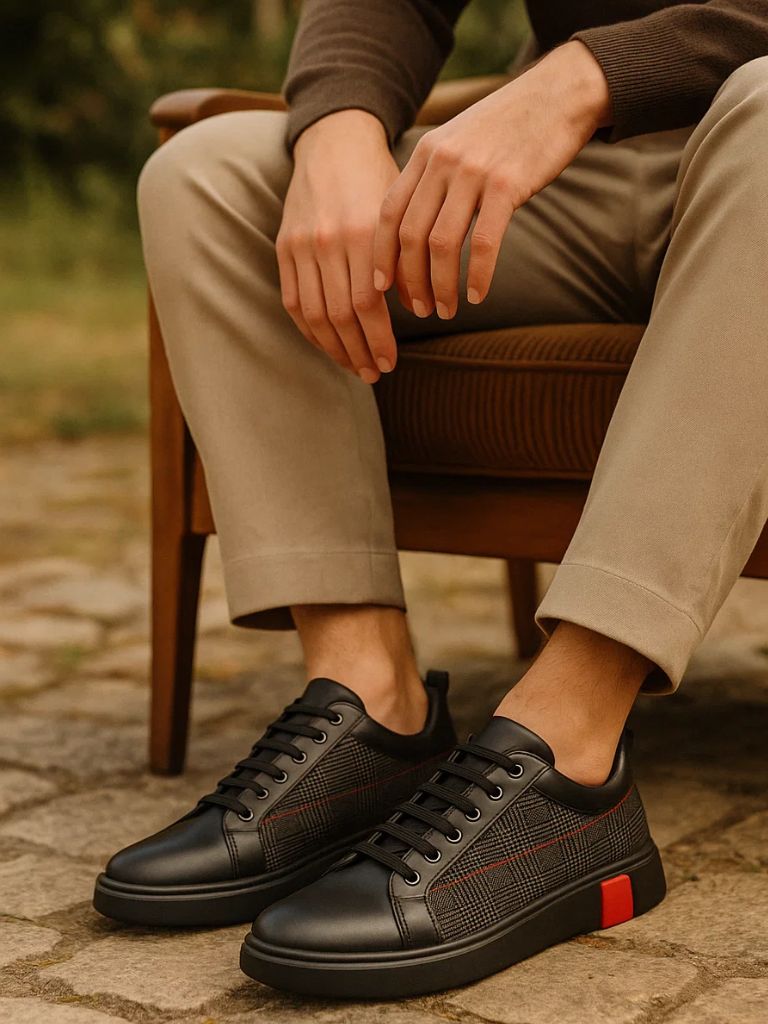 Blackgrid Leather Loafers – Cross & Crown
