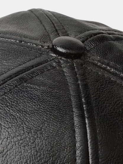 Rustieke leren pet met kroon - Kruis &amp; Kroon