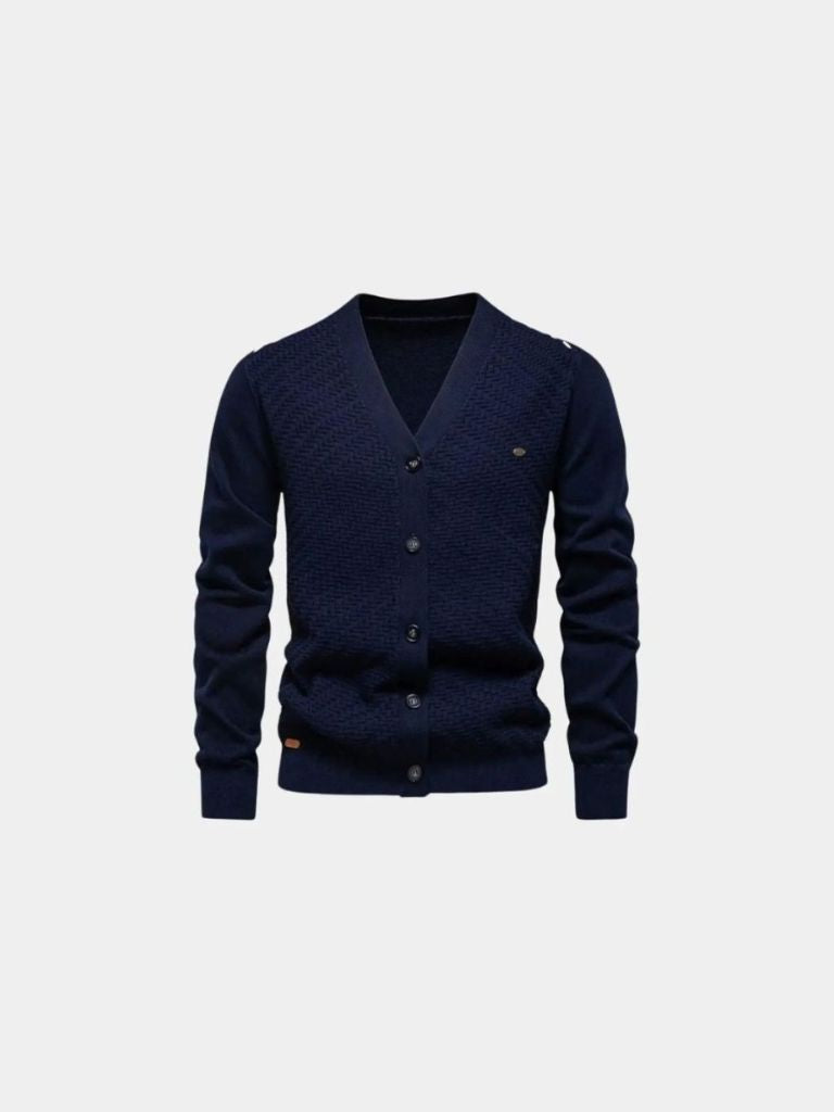 V Neck Knitwear Cardigan - Cross & Crown