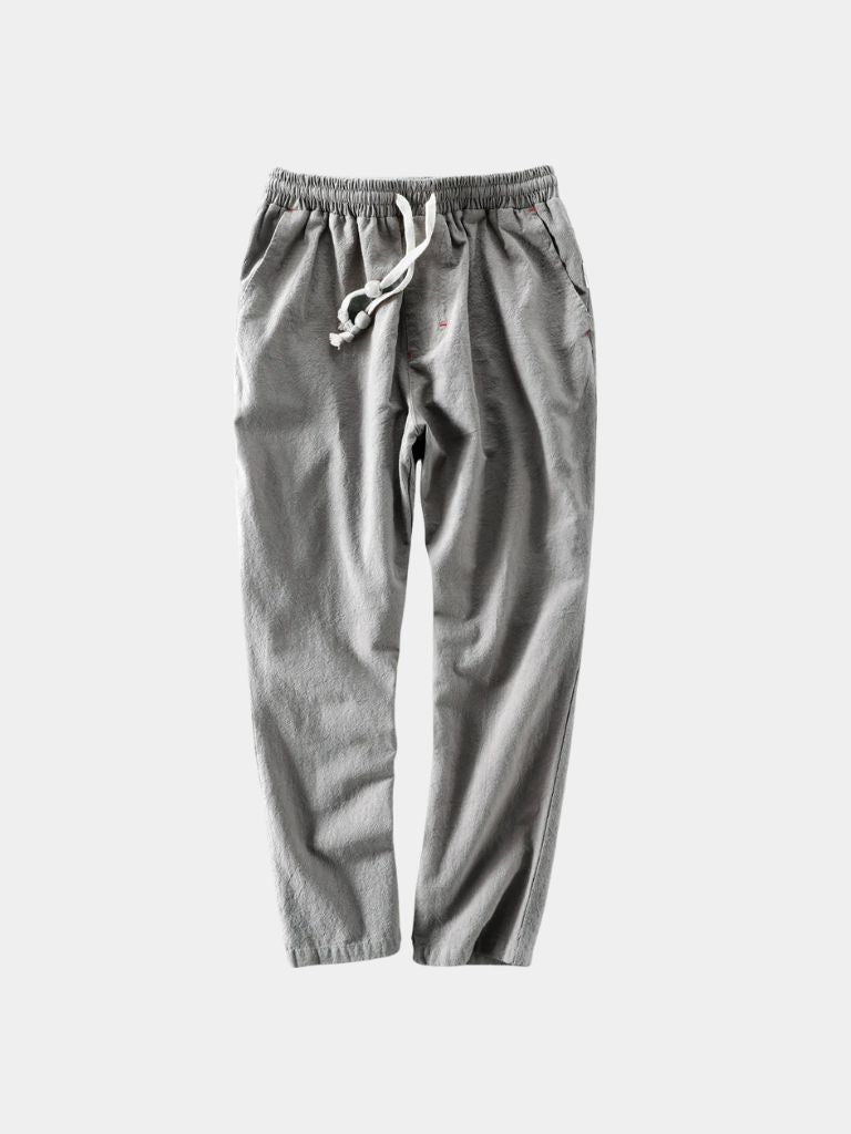 Azure Coast Linen Trousers - Cross & Crown