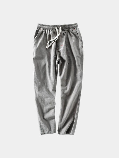 Azure Coast Linen Trousers - Cross & Crown