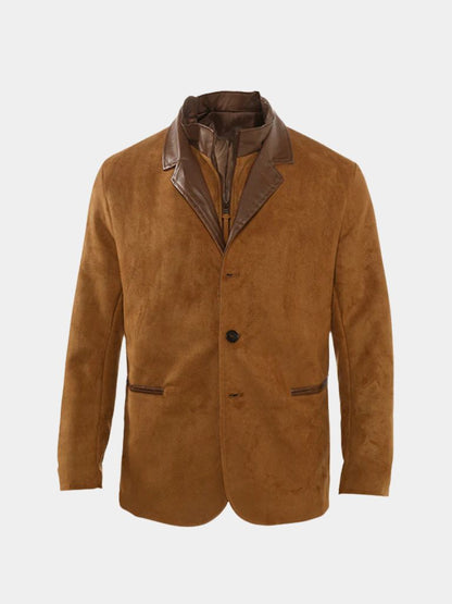 Lucien Autumn Suede Coat - Cross & Crown